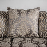 Catalonia Beige/Dark Cherry Upholstery Living Room Set - Ornate Home