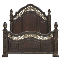 Catalonia Dark Cherry 4-piece Queen Bedroom Set - Ornate Home