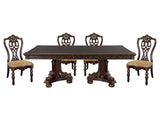 Catalonia Dark Cherry 5-piece Dining Table Set - Ornate Home