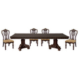 Catalonia Dark Cherry 5-piece Dining Table Set - Ornate Home