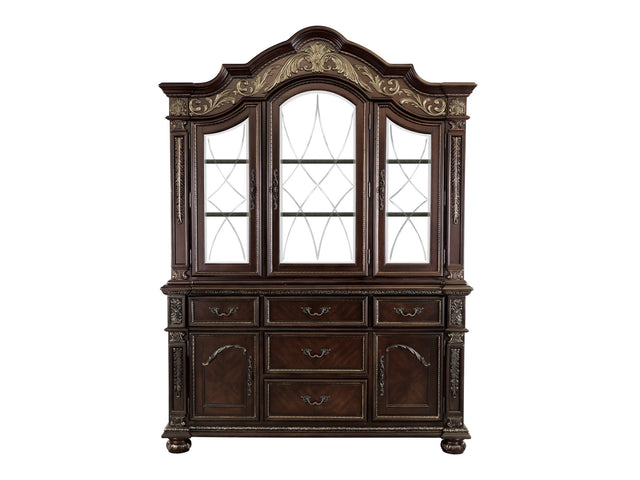 Catalonia Dark Cherry Buffet & Hutch - Ornate Home