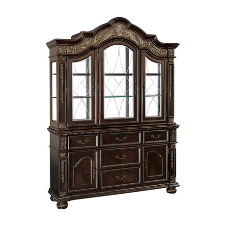 Catalonia Dark Cherry Buffet & Hutch - Ornate Home