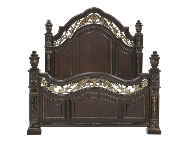 Catalonia Dark Cherry California King Bed - Ornate Home