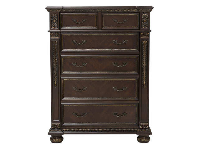 Catalonia Dark Cherry Chest - Ornate Home