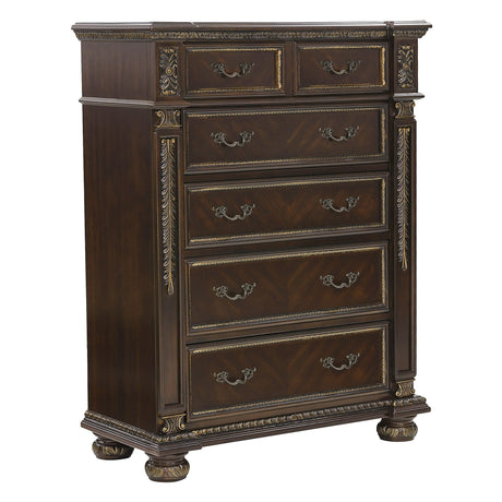 Catalonia Dark Cherry Chest - Ornate Home