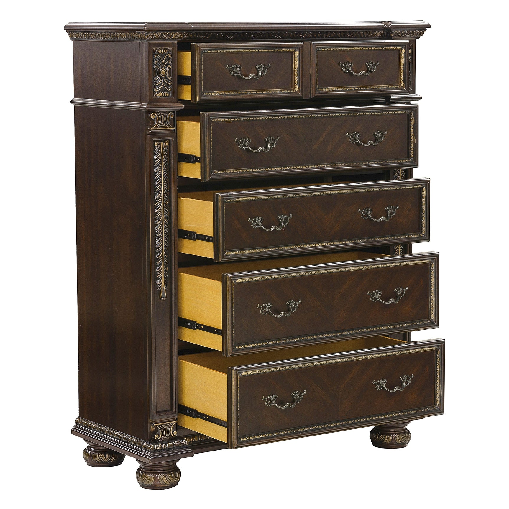 Catalonia Dark Cherry Chest - Ornate Home