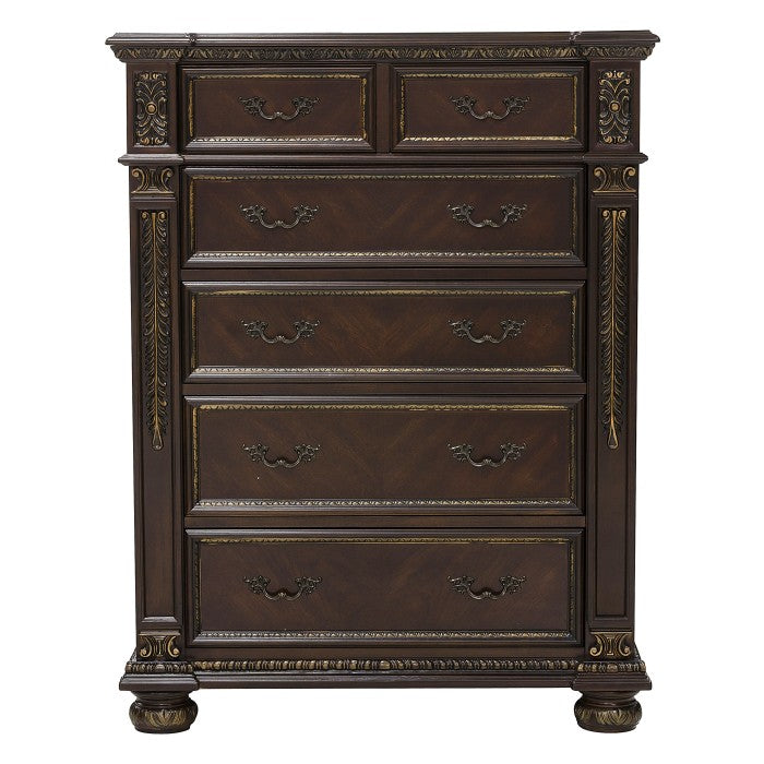 Catalonia Dark Cherry Chest - Ornate Home