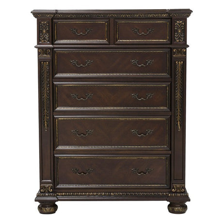 Catalonia Dark Cherry Chest - Ornate Home
