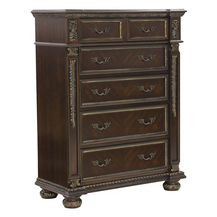 Catalonia Dark Cherry Chest - Ornate Home