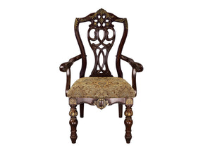Catalonia Dark Cherry Dining Arm Chair (Set of 2) - Ornate Home