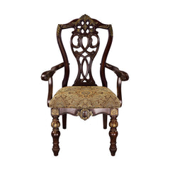 Catalonia Dark Cherry Dining Arm Chair (Set of 2) - Ornate Home