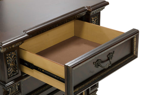 Catalonia Dark Cherry Nightstand - Ornate Home