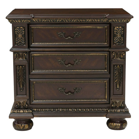 Catalonia Dark Cherry Nightstand - Ornate Home