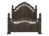 Catalonia Dark Cherry Queen Bed - Ornate Home