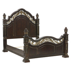 Catalonia Dark Cherry Queen Bed - Ornate Home