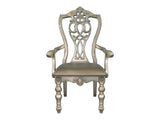 Catalonia Platinum Gold Dining Arm Chair (Set of 2) - Ornate Home