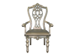 Catalonia Platinum Gold Dining Arm Chair (Set of 2) - Ornate Home