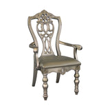 Catalonia Platinum Gold Dining Arm Chair (Set of 2) - Ornate Home
