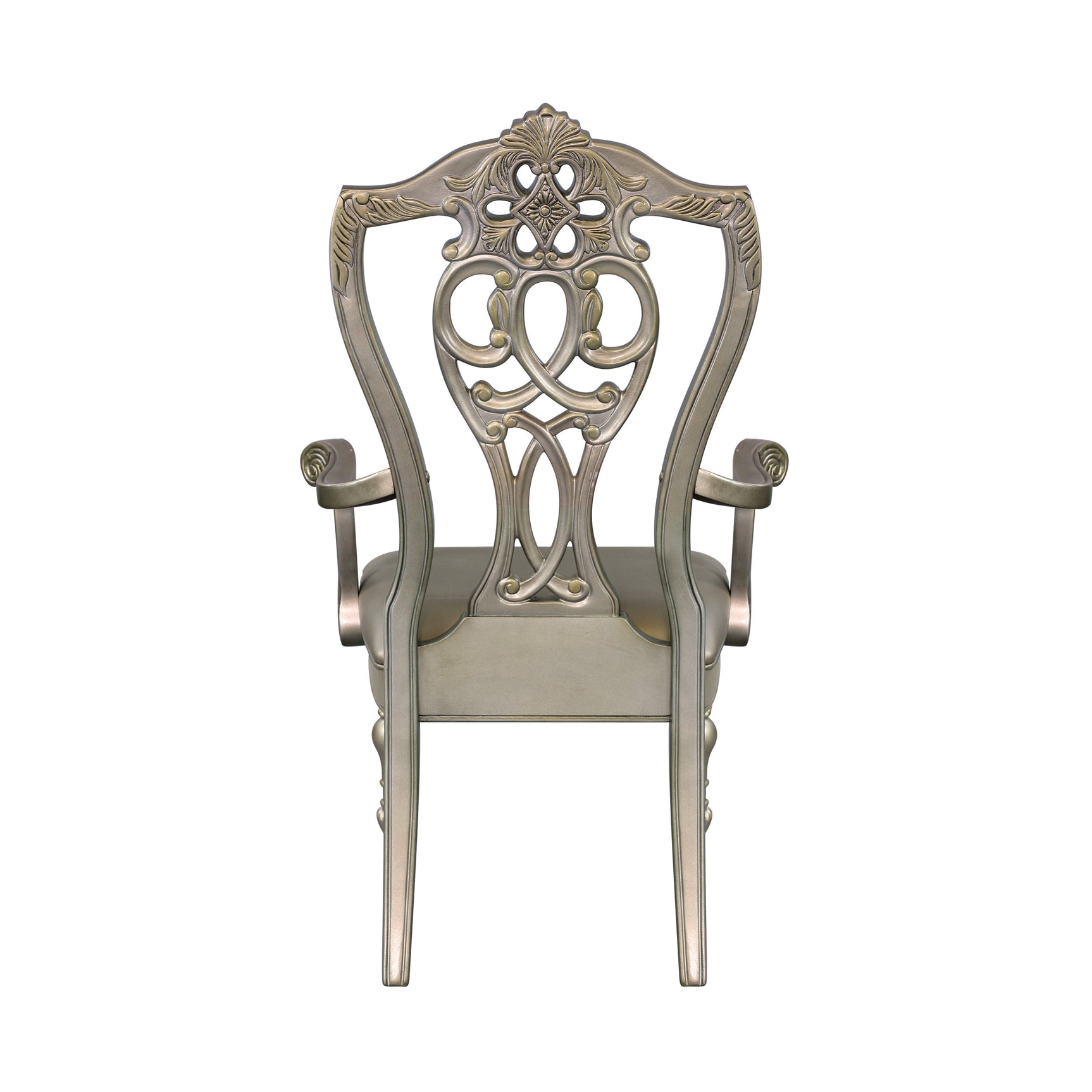 Catalonia Platinum Gold Dining Arm Chair (Set of 2) - Ornate Home