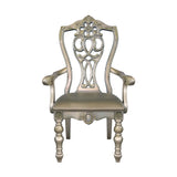 Catalonia Platinum Gold Dining Arm Chair (Set of 2) - Ornate Home