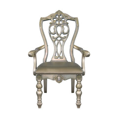 Catalonia Platinum Gold Dining Arm Chair (Set of 2) - Ornate Home