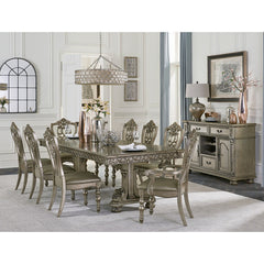 Catalonia Platinum Gold Dining Arm Chair (Set of 2) - Ornate Home
