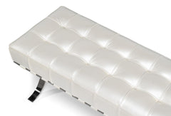 Catalunya White Long Bench - Ornate Home