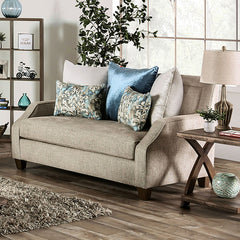 Catarina Beige/Teal Loveseat - Ornate Home