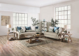 Catarina Beige/Teal Loveseat - Ornate Home