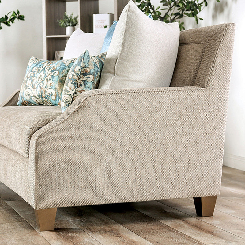 Catarina Beige/Teal Loveseat - Ornate Home