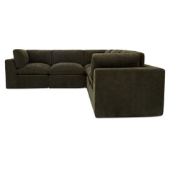 Cates Dark Green Classic L Modular Sectional - Ornate Home