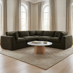 Cates Dark Green Classic L Modular Sectional - Ornate Home