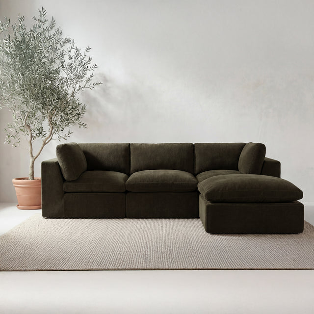 Cates Dark Green Lounge Modular Sectional - Ornate Home