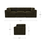 Cates Dark Green Modular Sofa - Ornate Home