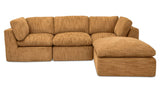 Cates Golden Wheat Lounge Modular Sectional - Ornate Home