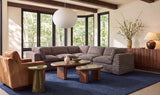 Cates Navy Brown Classic L Modular Sectional - Ornate Home