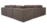 Cates Navy Brown Classic L Modular Sectional - Ornate Home