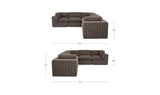 Cates Navy Brown Classic L Modular Sectional - Ornate Home