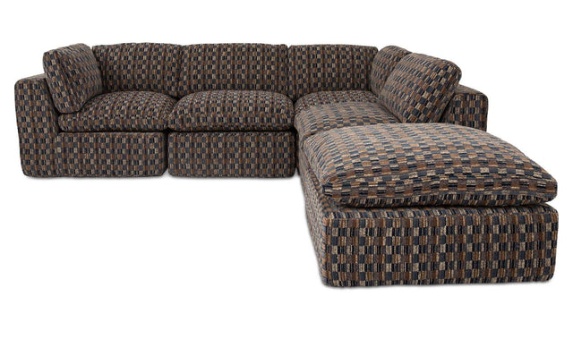 Cates Navy Brown Dream Modular Sectional - Ornate Home