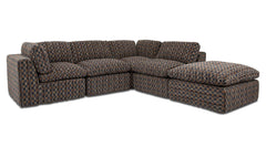Cates Navy Brown Dream Modular Sectional - Ornate Home