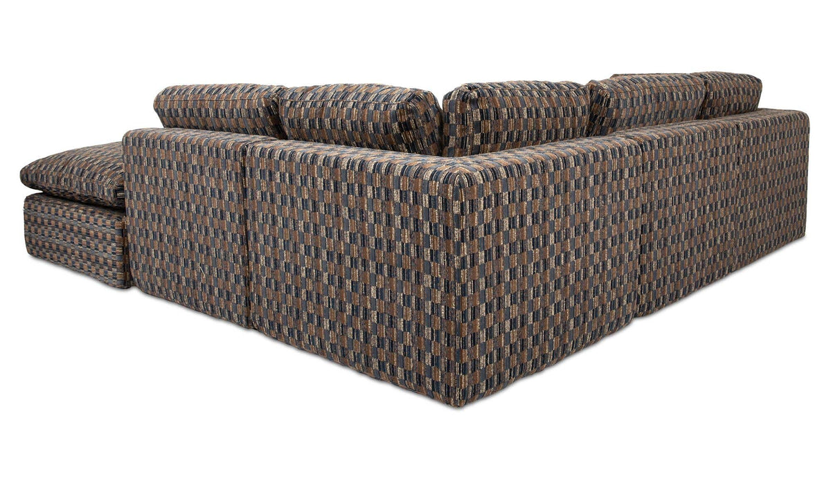 Cates Navy Brown Dream Modular Sectional - Ornate Home