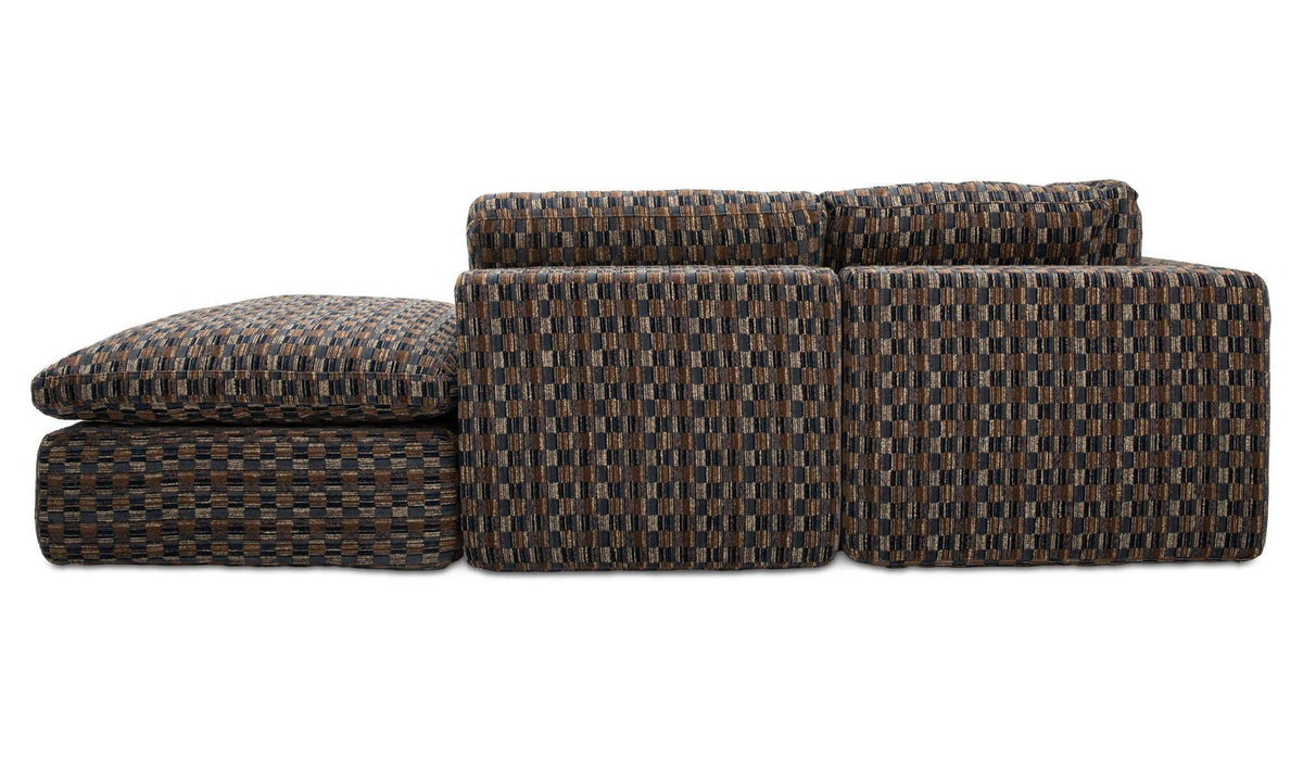 Cates Navy Brown Dream Modular Sectional - Ornate Home