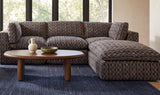 Cates Navy Brown Lounge Modular Sectional - Ornate Home