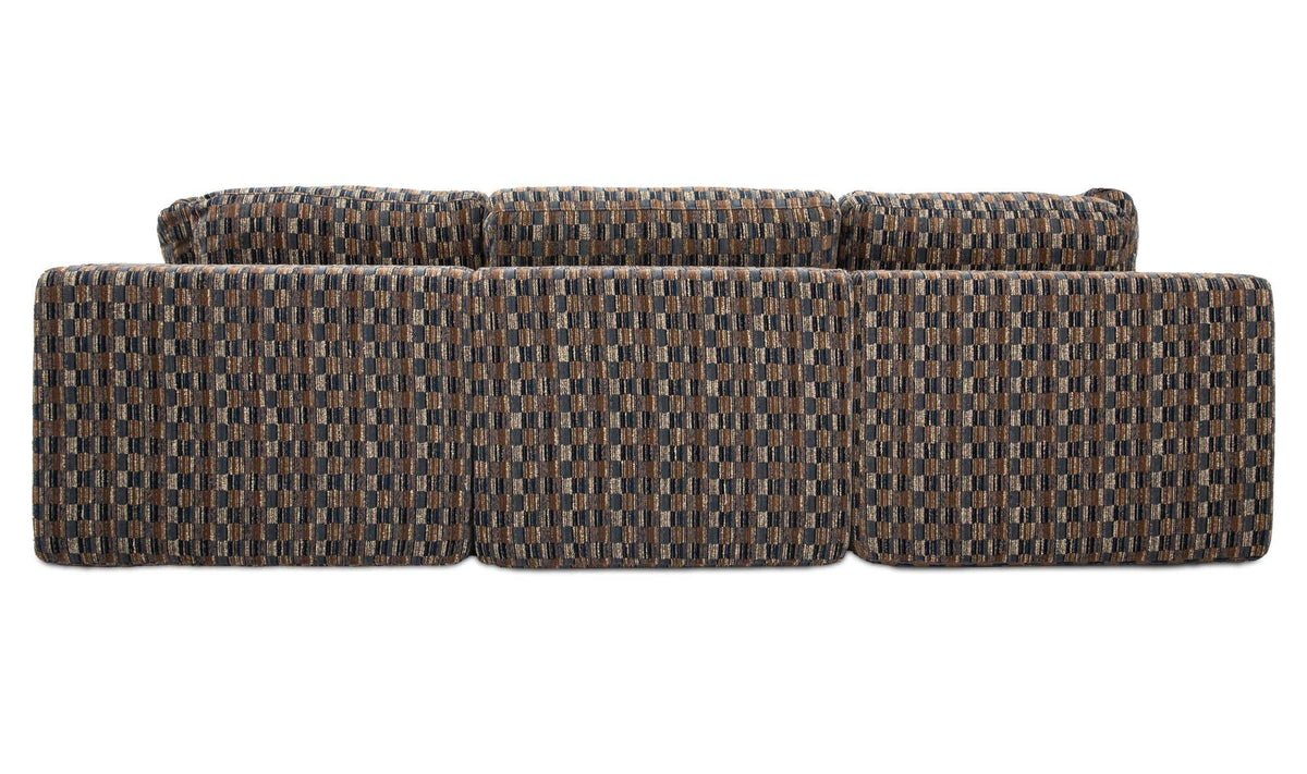 Cates Navy Brown Lounge Modular Sectional - Ornate Home