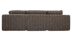 Cates Navy Brown Lounge Modular Sectional - Ornate Home
