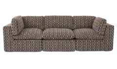 Cates Navy Brown Modular Sofa - Ornate Home