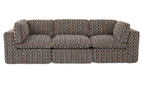 Cates Navy Brown Modular Sofa - Ornate Home