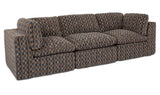 Cates Navy Brown Modular Sofa - Ornate Home