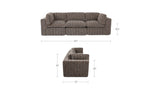 Cates Navy Brown Modular Sofa - Ornate Home