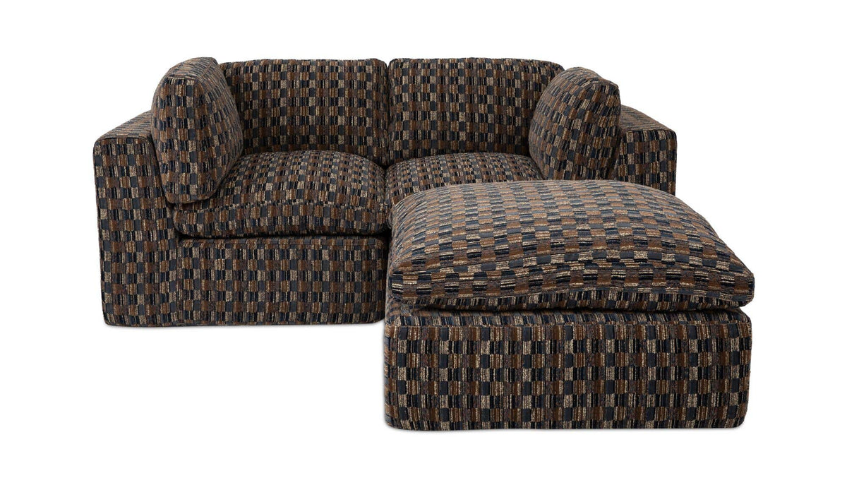 Cates Navy Brown Nook Modular Sectional - Ornate Home